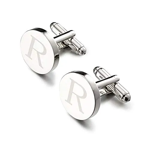 Necklaces Yellow Chimes Yellow Chimes Exclusive Collection Alphabet Letters Stainless Steel Statement Cufflinks for Men Silver R Cufflinks Necklaces Yellow Chimes Yellow Chimes Exclusive Collection Alphabet Letters Stainless Steel Statement Cufflinks for Men Silver R Cufflinks