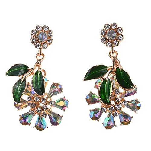 Necklaces Yellow Chimes Yellow Chimes Flower Design Crystal Gold Plated Earrings for Women and Girls Necklaces Yellow Chimes Yellow Chimes Flower Design Crystal Gold Plated Earrings for Women and Girls