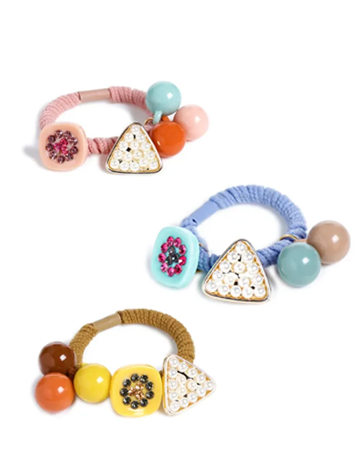 Necklaces Yellow Chimes Yellow Chimes Hair Accessories for Girls Combo of Hair clips and Ponytail Holder with Cute chararcter emblished on it for Kids and Girls Design 7