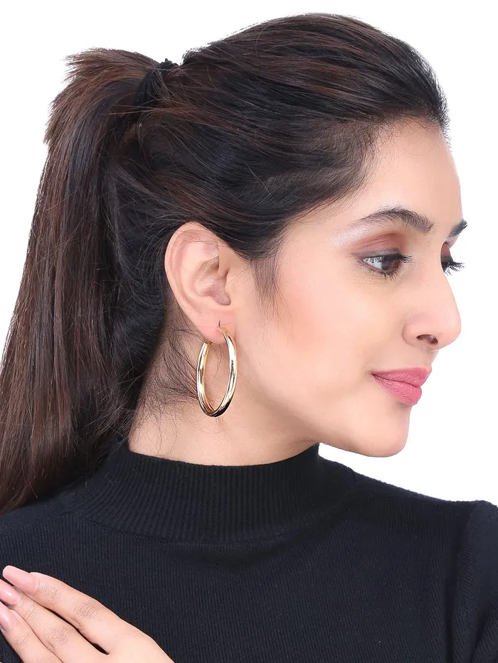 Necklaces Yellow Chimes Yellow Chimes Hoop Earrings for Women Combo of 6 Pairs Stud Earrings Crystal Pearl Gold Plated Stud Hoop Earrings Set for Women and Girls