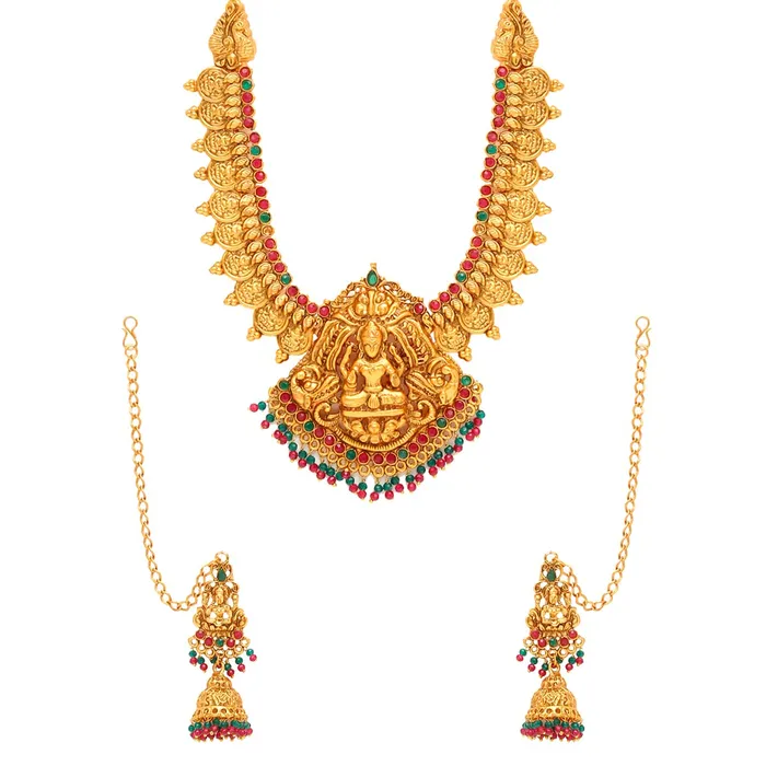 Necklaces Yellow Chimes Yellow Chimes Jewellery Set for Women and Girls Gold Plated Temple Jewellery Set Traditional Accessories Jewellery for Women Birthday Gift for girls and women Anniversary Gift for Wife Necklaces Yellow Chimes Yellow Chimes Jewellery Set for Women and Girls Gold Plated Temple Jewellery Set Traditional Accessories Jewellery for Women Birthday Gift for girls and women Anniversary Gift for Wife