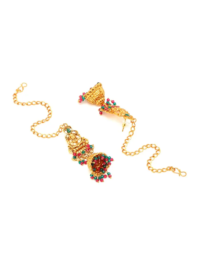 Necklaces Yellow Chimes Yellow Chimes Jewellery Set for Women and Girls Gold Plated Temple Jewellery Set Traditional Accessories Jewellery for Women Birthday Gift for girls and women Anniversary Gift for Wife