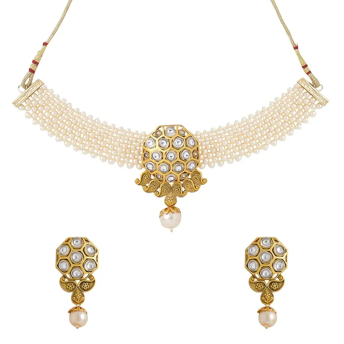 Necklaces Yellow Chimes Yellow Chimes Jewellery Set for Women and Girls Kundan Necklaces Set Gold Plated Beads Beaded Kundan Choker Necklace Set Birthday Gift for girls and women Anniversary Gift for Wife Necklaces Yellow Chimes Yellow Chimes Jewellery Set for Women and Girls Kundan Necklaces Set Gold Plated Beads Beaded Kundan Choker Necklace Set Birthday Gift for girls and women Anniversary Gift for Wife