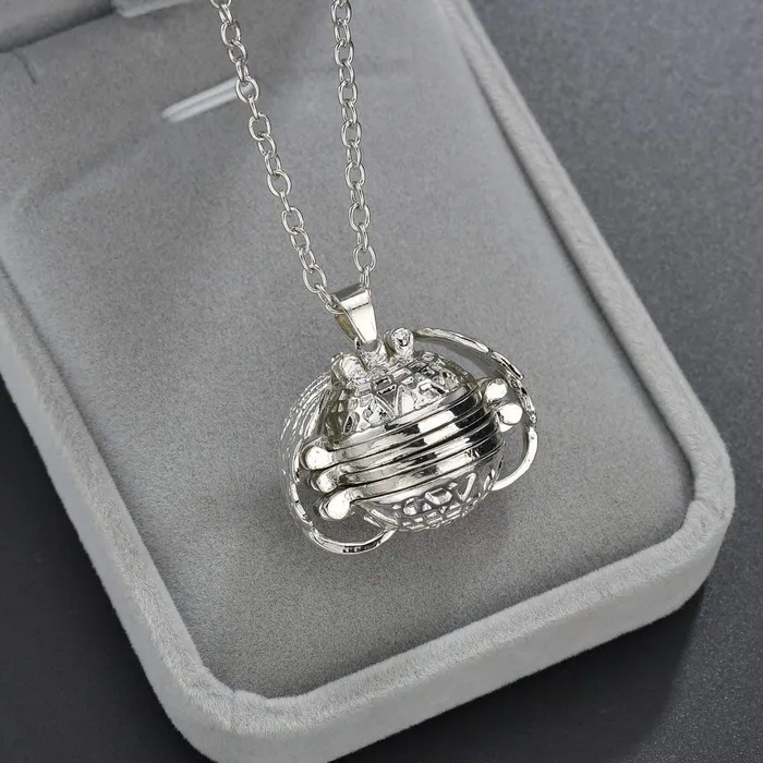 Necklaces Yellow Chimes Yellow Chimes Jewelry Angel Wings Expanding Photo Locket Necklace Pendant for Men and Women Silver