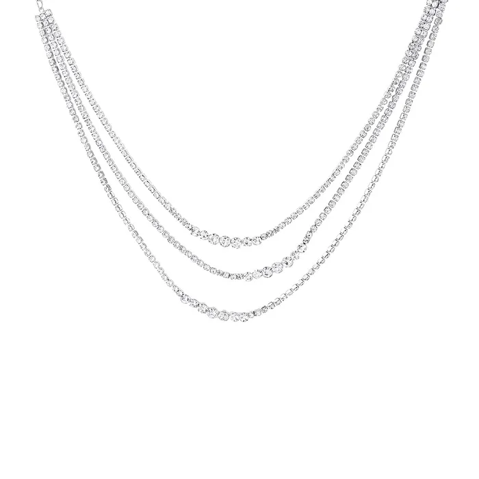 Necklaces Yellow Chimes Yellow Chimes Necklace For Women Silver Toned Multilayer Crystal Chain Necklace For Women and Girls Necklaces Yellow Chimes Yellow Chimes Necklace For Women Silver Toned Multilayer Crystal Chain Necklace For Women and Girls
