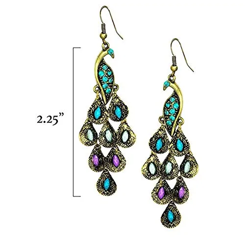 Necklaces Yellow Chimes Yellow Chimes Oxidized Combo 2 Pairs Stylish Earrings for Women and Girls