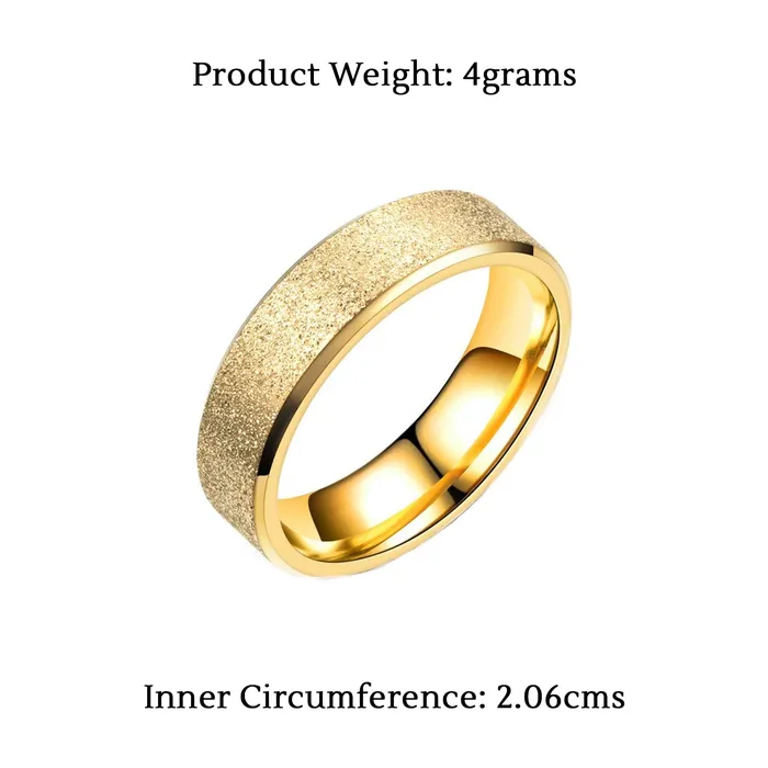 Necklaces Yellow Chimes Yellow Chimes Ring for Men Trendy Western Style Band Designed Titanium Collection Stardust Gold Stainless Steel Rings for Men and Boys