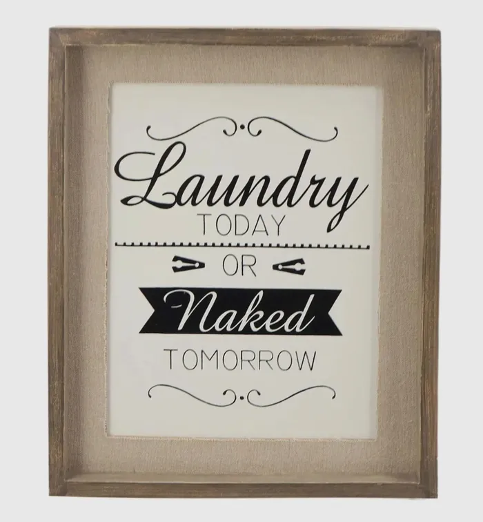 Paris Loft Laundry Today OR Naked Tomorrow Sign Earrings