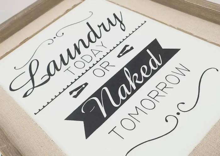 Paris Loft Laundry Today OR Naked Tomorrow Sign Earrings