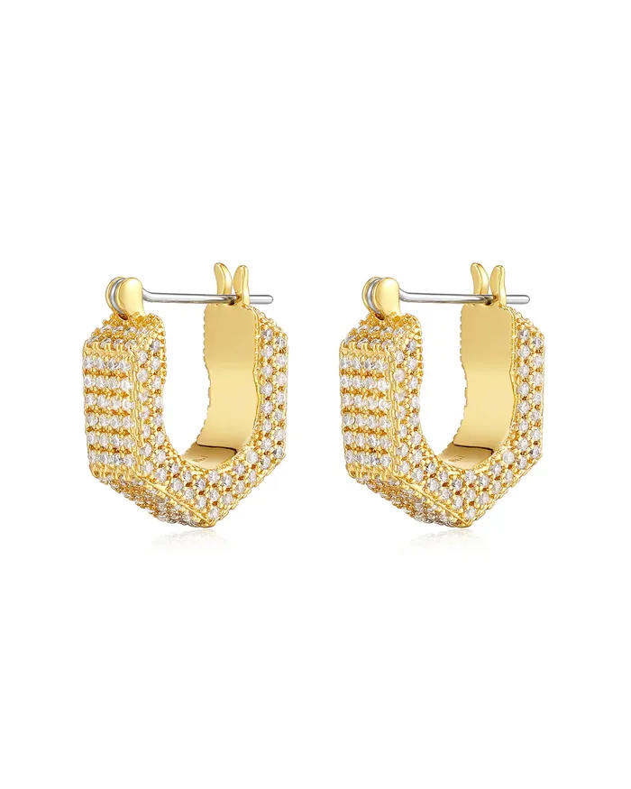 PAVE HEX BOLT HUGGIES GOLD LUV AJ PreStyled Sets