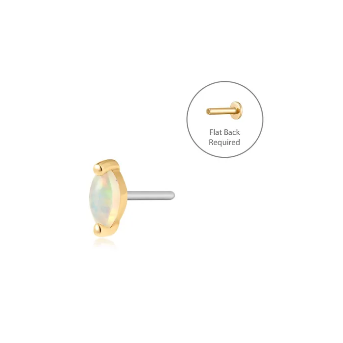 PETAL Opal Threadless Flatback Earring AURELIE GI Earrings