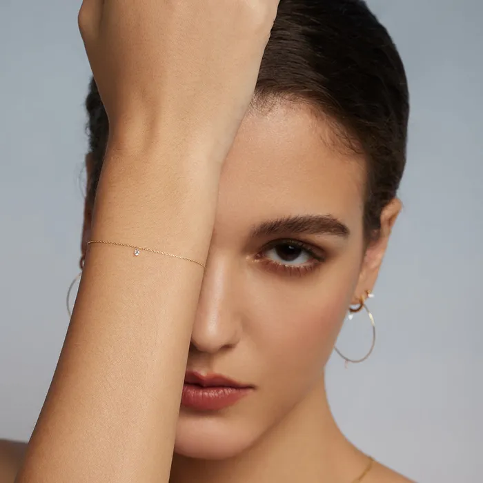 PIROUETTE Single Floating Diamond Bracelet AURELIE GI Bracelets