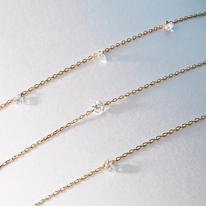PIROUETTE Single Floating Diamond Bracelet AURELIE GI Bracelets