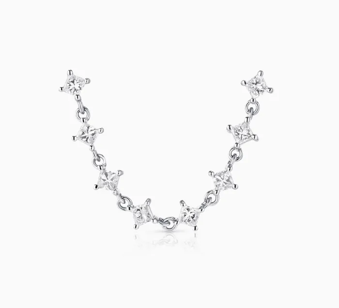 Princess Double Earring Carbon Hyde Earrings