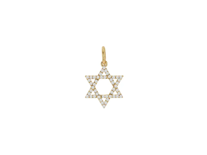 Rachel Reid Charm Necklaces Diamond Jewish Star Charm