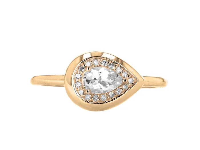 Rachel Reid Pear Shape Bubble Ring Rings