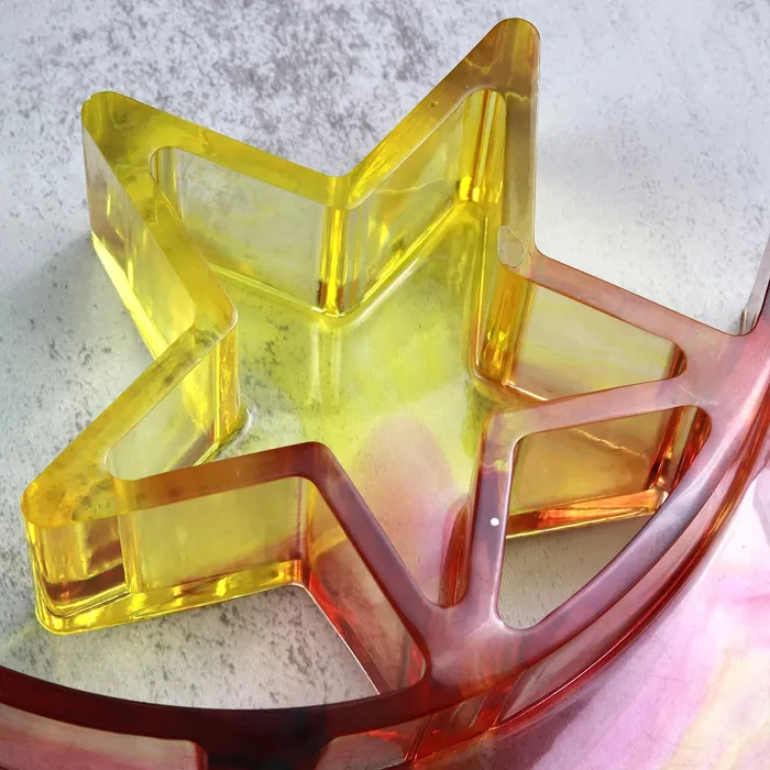 Resin Art Hub Earrings Moon Star Storage Box