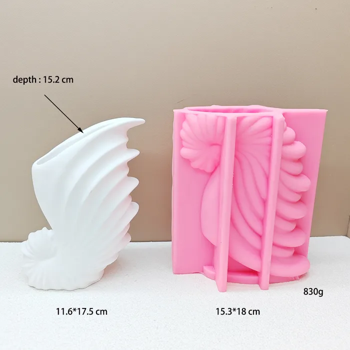 RESIN ART HUB Earrings Swan Wing Shaped Silicone Mold for Jesmonite Art
