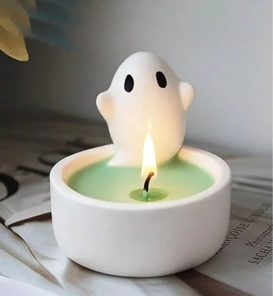 RESIN ART HUB Floating Ghost Storage Silicone mold for Jesmonite Art Necklaces RESIN ART HUB Floating Ghost Storage Silicone mold for Jesmonite Art Necklaces