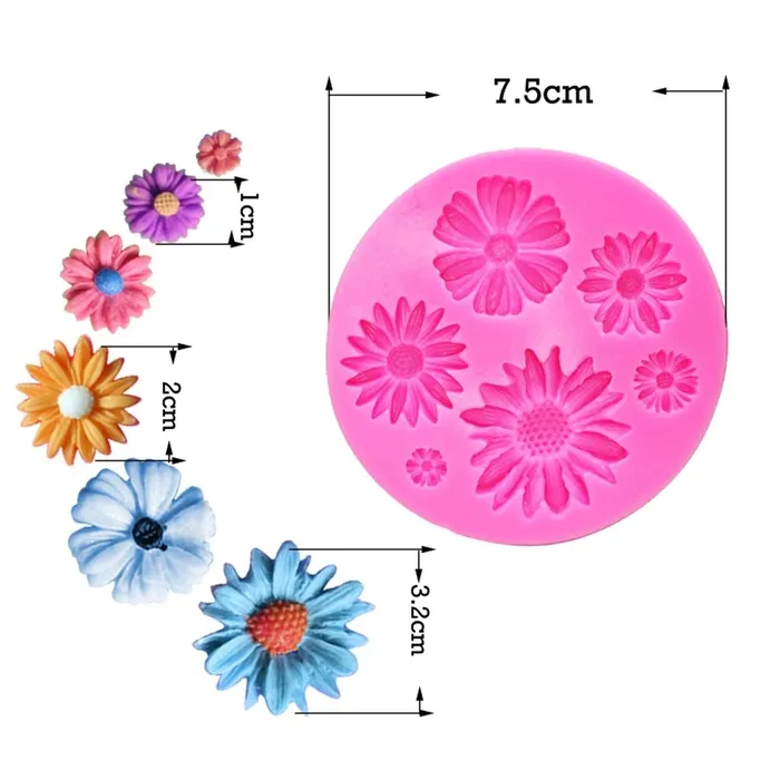 Resin Art Hub Necklaces Chrysanthemums and Sunflower Mould