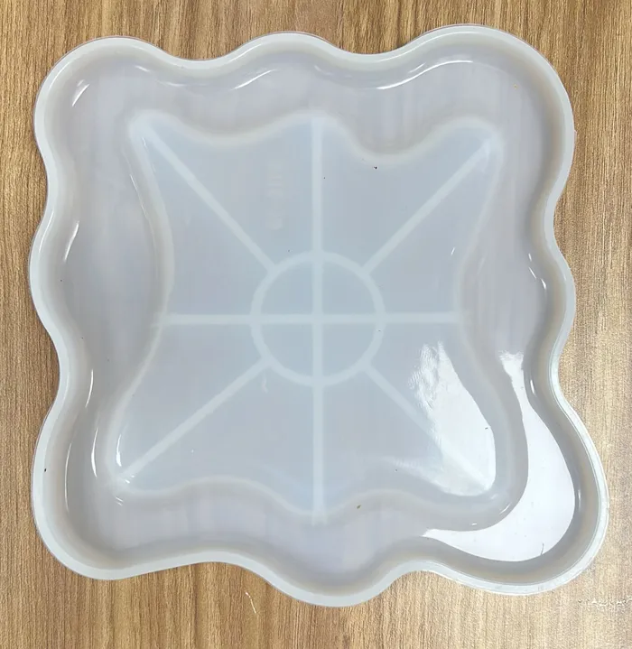 Resin Art Hub Necklaces Irregular Square Tray Silicone Mold For Jesmonite Art Resin Art Hub Necklaces Irregular Square Tray Silicone Mold For Jesmonite Art