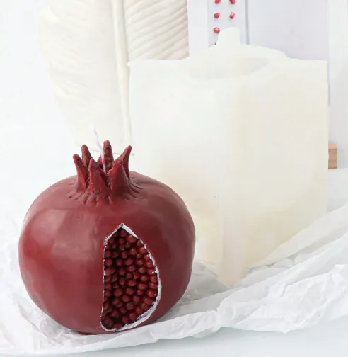 RESIN ART HUB Pomegranate Candle Silicone Mold Earrings