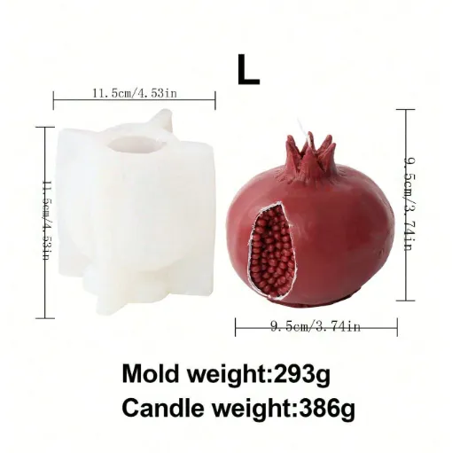 RESIN ART HUB Pomegranate Candle Silicone Mold Earrings
