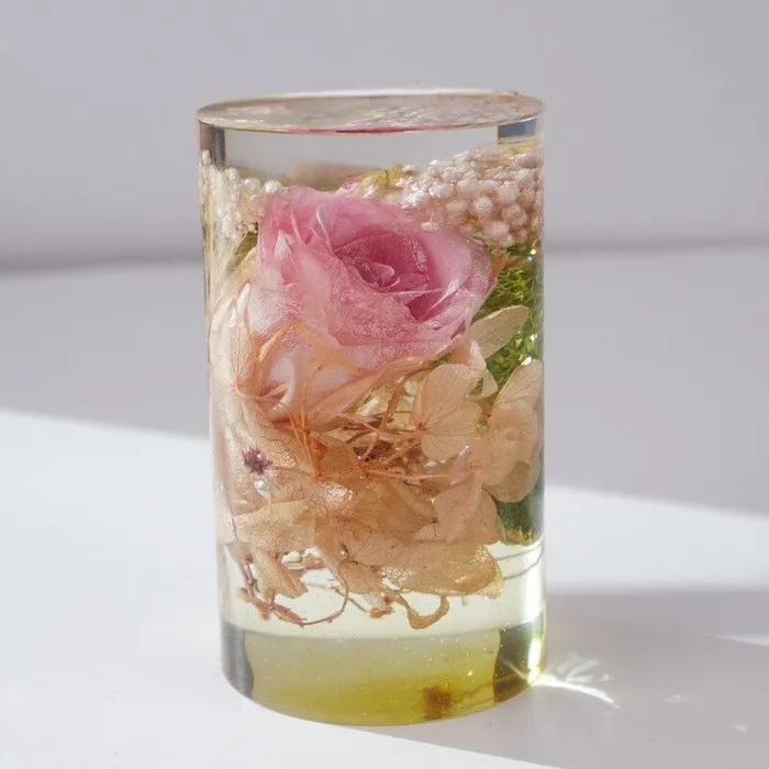 Resin Art Hub Rings Crystal Circle Cylinder Silicone Mold