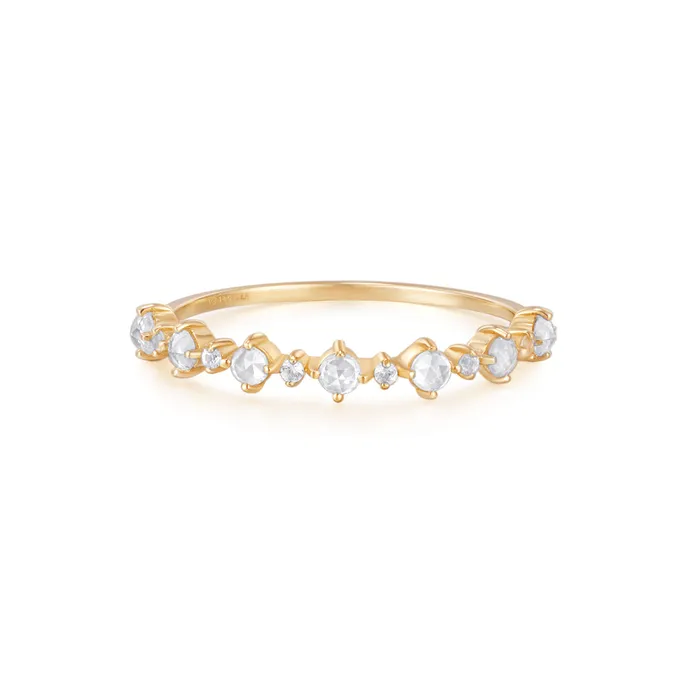 Rings AURELIE GI MARGARET Rose Cut White Sapphire Band Ring