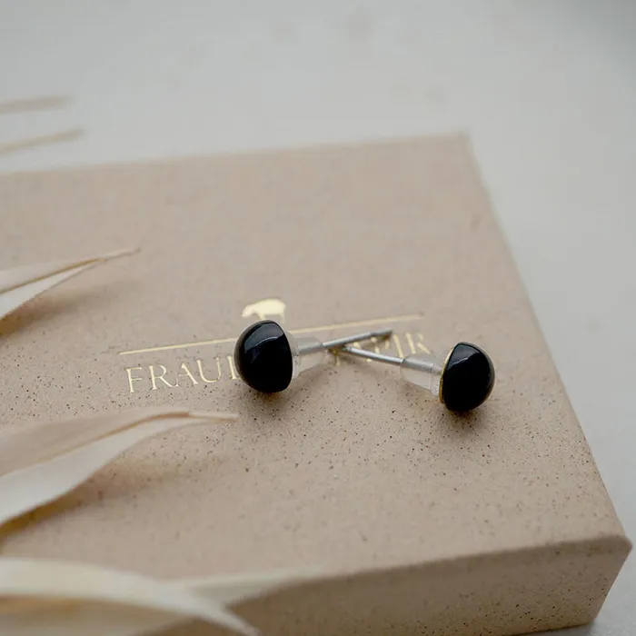 Rings Frulein Tapir STONE Ohrstecker Achat Frulein Tapir