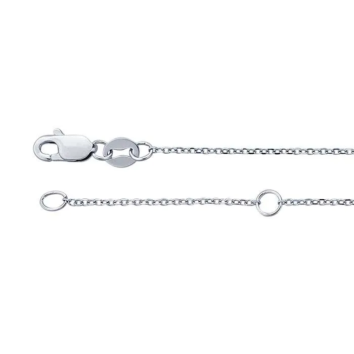 Rings Kamoka Pearl 14K White Gold 9mm Adjustable Diamond Cut Cable 1618 Chain Rings Kamoka Pearl 14K White Gold 9mm Adjustable Diamond Cut Cable 1618 Chain