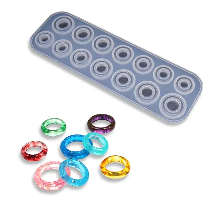 Rings Resin Art Hub Ring Mold 14 Sizes made from Silicone