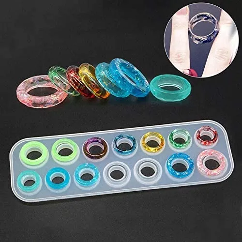 Rings Resin Art Hub Ring Mold 14 Sizes made from Silicone