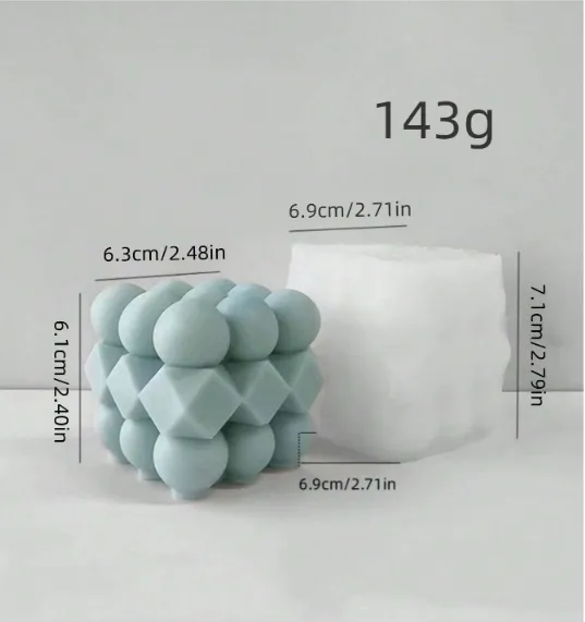 Rings Round and Diamond Shaped Candle Silicone Mold RESIN ART HUB