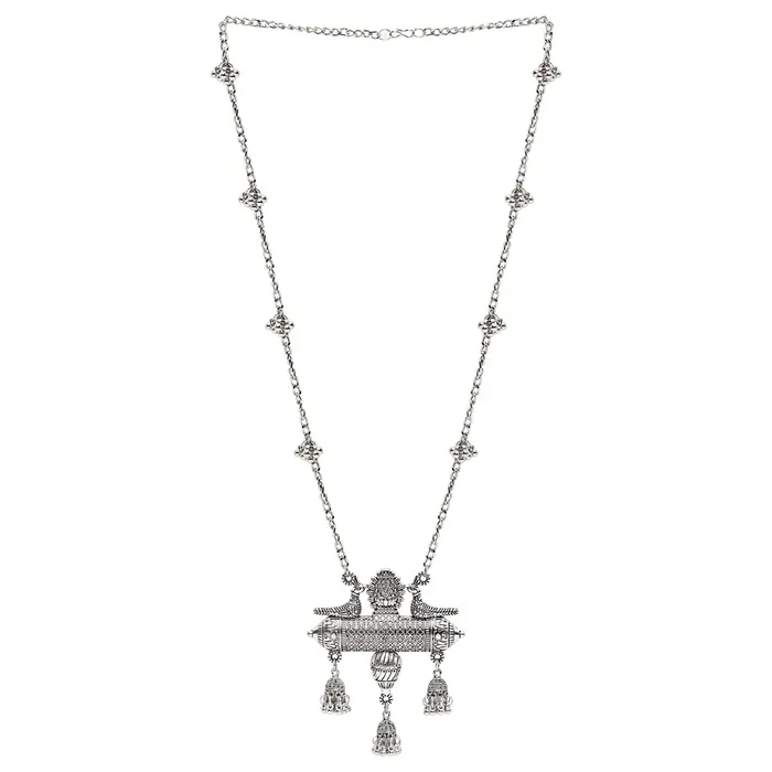Rings Yellow Chimes Jewellery Set for Women and Girls Traditional Silver Oxidised Jewellery Set Silver Oxidized Necklace Set Birthday Gift For Girls Women Anniversary Gift for Wife Yellow Chimes
