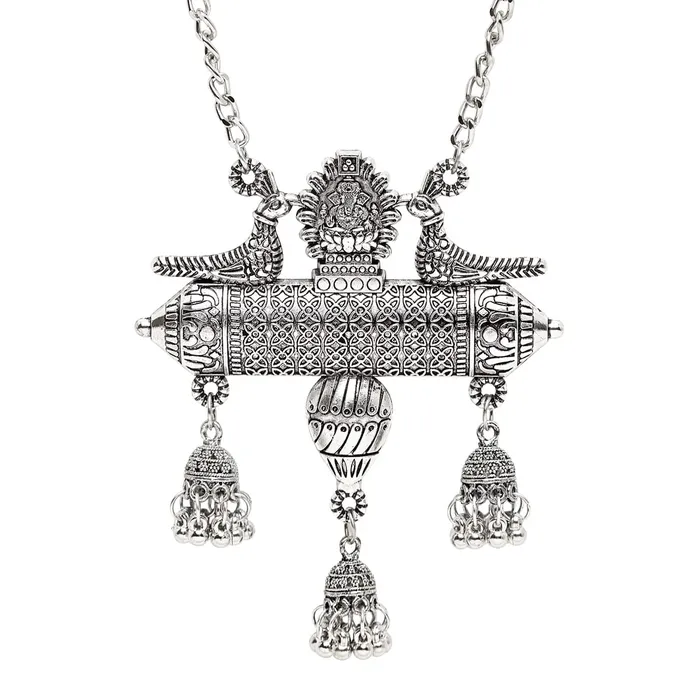 Rings Yellow Chimes Jewellery Set for Women and Girls Traditional Silver Oxidised Jewellery Set Silver Oxidized Necklace Set Birthday Gift For Girls Women Anniversary Gift for Wife Yellow Chimes