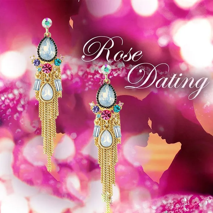 Rings Yellow Chimes Latest Modal Multi Color Crystal Elements long Chain Tassel Earrings For Women Yellow Chimes