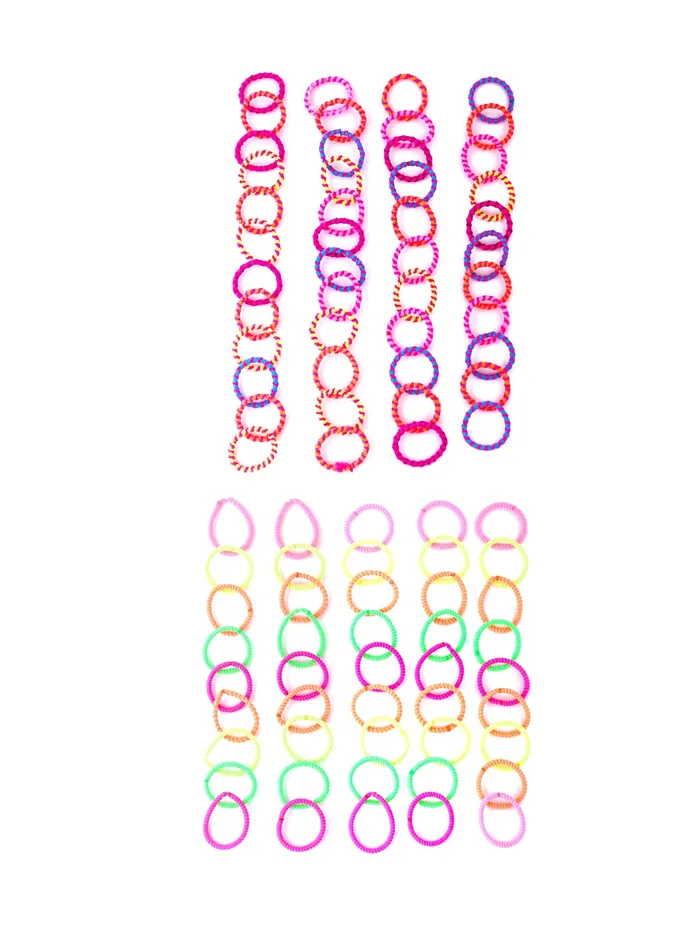 Rings Yellow Chimes Melbees by Yellow Chimes Hair Rubber Bands for Girls Kids Hair Accessories for Girls Set of 100 Pcs Rubberbands Multicolor Soft Stretchy Small Ponytail Holders for Girls Kids Teens Toddlers