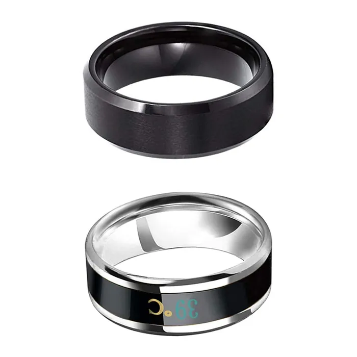 Rings Yellow Chimes Rings for Men 2 Pcs Combo Dragon Celtic Inlay Polish Finish Titanium Steel Rings for Men Boys Yellow Chimes