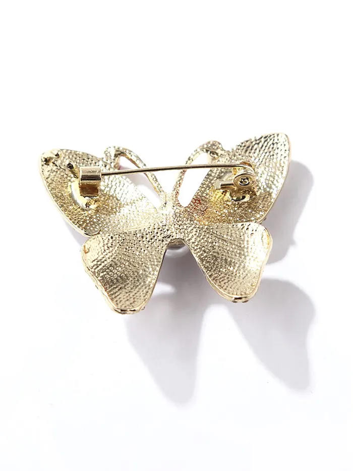 Rings Yellow Chimes Yellow Chimes Brooch for Women Multicolor Crystal Butterfly Shaped Brooch Pin Fashionable Brooch for Girls and Women