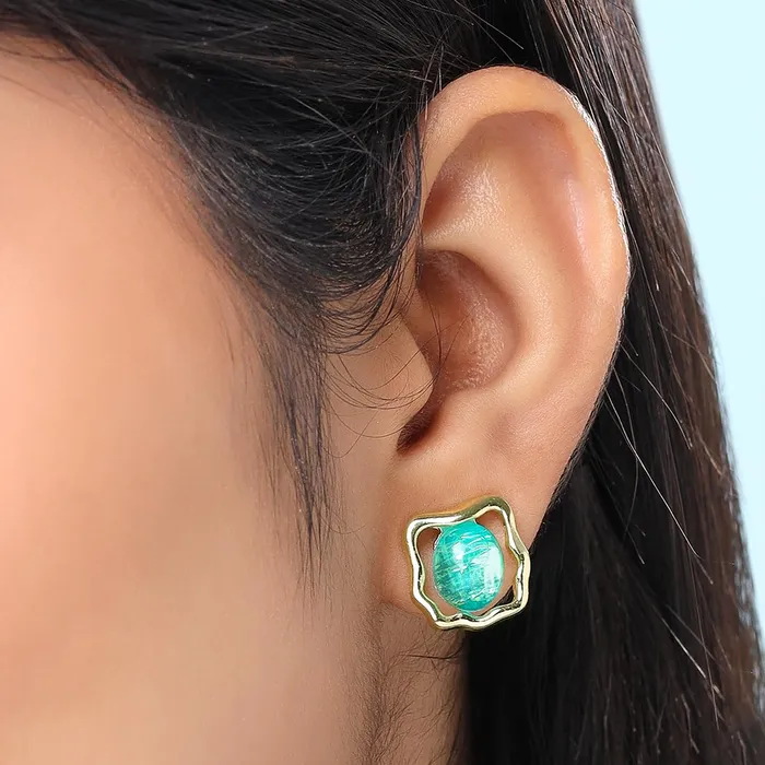Rings Yellow Chimes Yellow Chimes Earrings for Women and Girls Fashion Golden Stud Earrings For Women Gold Plated 2 Pairs Geometric Shaped Stud Earrings Birthday Gift for Girls Women Anniversary Gift for Wife