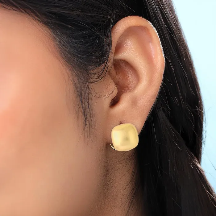 Rings Yellow Chimes Yellow Chimes Earrings for Women and Girls Fashion Golden Stud Earrings For Women Gold Plated 2 Pairs Geometric Shaped Stud Earrings Birthday Gift for Girls Women Anniversary Gift for Wife