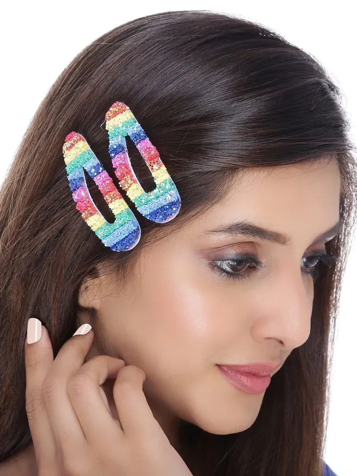 Rings Yellow Chimes Yellow Chimes Hair Clips for Women Girls Hair Accessories for Women Multicolor Hair Clip 6 Pcs Snap Hair Clip Mix Designs Hair Tic Tac Clips for Women Girls Gift For Women Girls