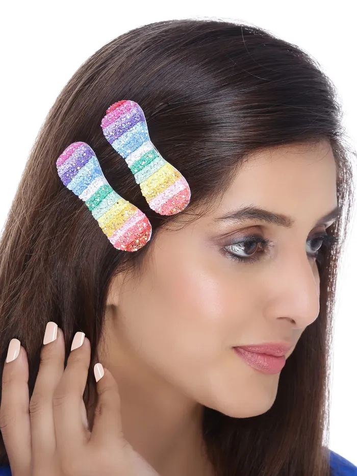 Rings Yellow Chimes Yellow Chimes Hair Clips for Women Girls Hair Accessories for Women Multicolor Hair Clip 6 Pcs Snap Hair Clip Mix Designs Hair Tic Tac Clips for Women Girls Gift For Women Girls