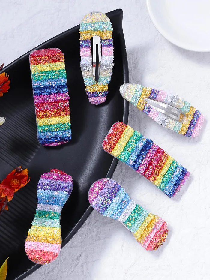Rings Yellow Chimes Yellow Chimes Hair Clips for Women Girls Hair Accessories for Women Multicolor Hair Clip 6 Pcs Snap Hair Clip Mix Designs Hair Tic Tac Clips for Women Girls Gift For Women Girls