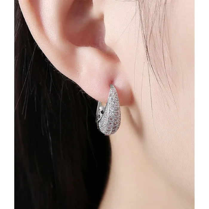 Rings Yellow Chimes Yellow Chimes Hoop Earrings for Women Combo of 2 Pairs Classic Silver Gold Plated Crystals Hoop Earrings for Women and Girls