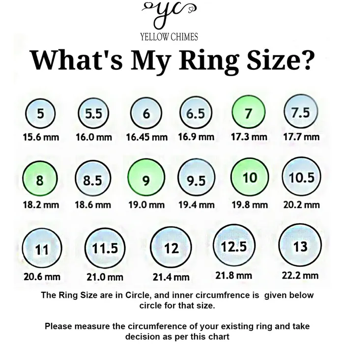 Rings Yellow Chimes Yellow Chimes Rings for Women White Crystal Ring Platinum Plated Crystal Ring for Women and GirlsSize US 8