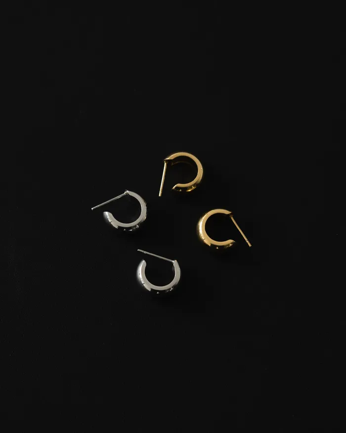 Rizzo C Hoop Stud Earrings MYJN Earrings
