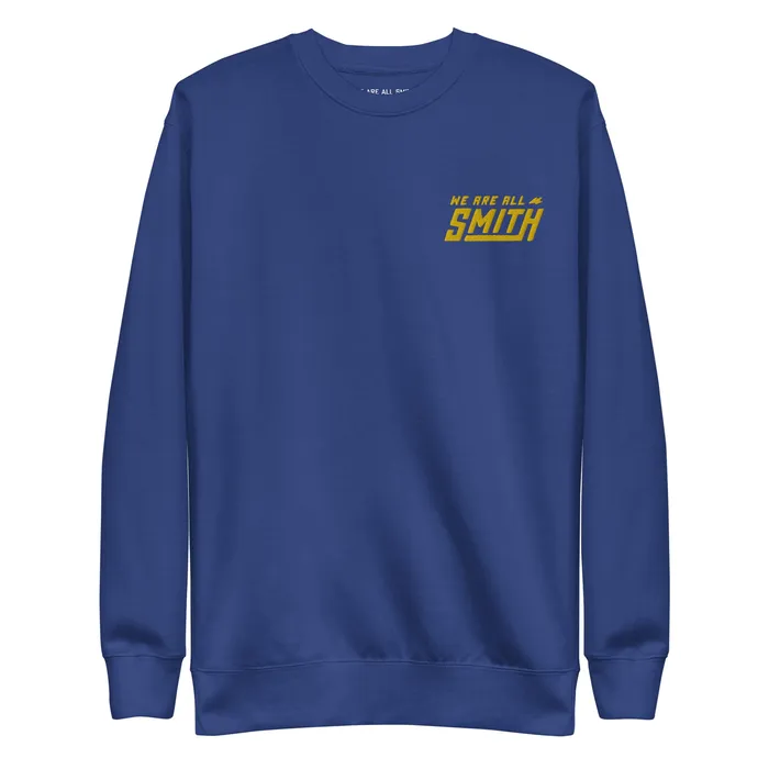 Royal Blue Embroidered WAAS Logo Unisex Sweatshirt WE ARE ALL SMITH Mens Jewelry Clothing Rings Royal Blue Embroidered WAAS Logo Unisex Sweatshirt WE ARE ALL SMITH Mens Jewelry Clothing Rings