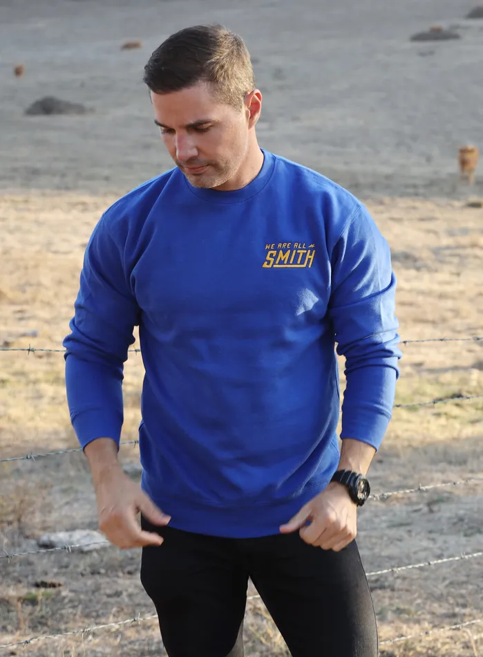 Royal Blue Embroidered WAAS Logo Unisex Sweatshirt WE ARE ALL SMITH Mens Jewelry Clothing Rings Royal Blue Embroidered WAAS Logo Unisex Sweatshirt WE ARE ALL SMITH Mens Jewelry Clothing Rings